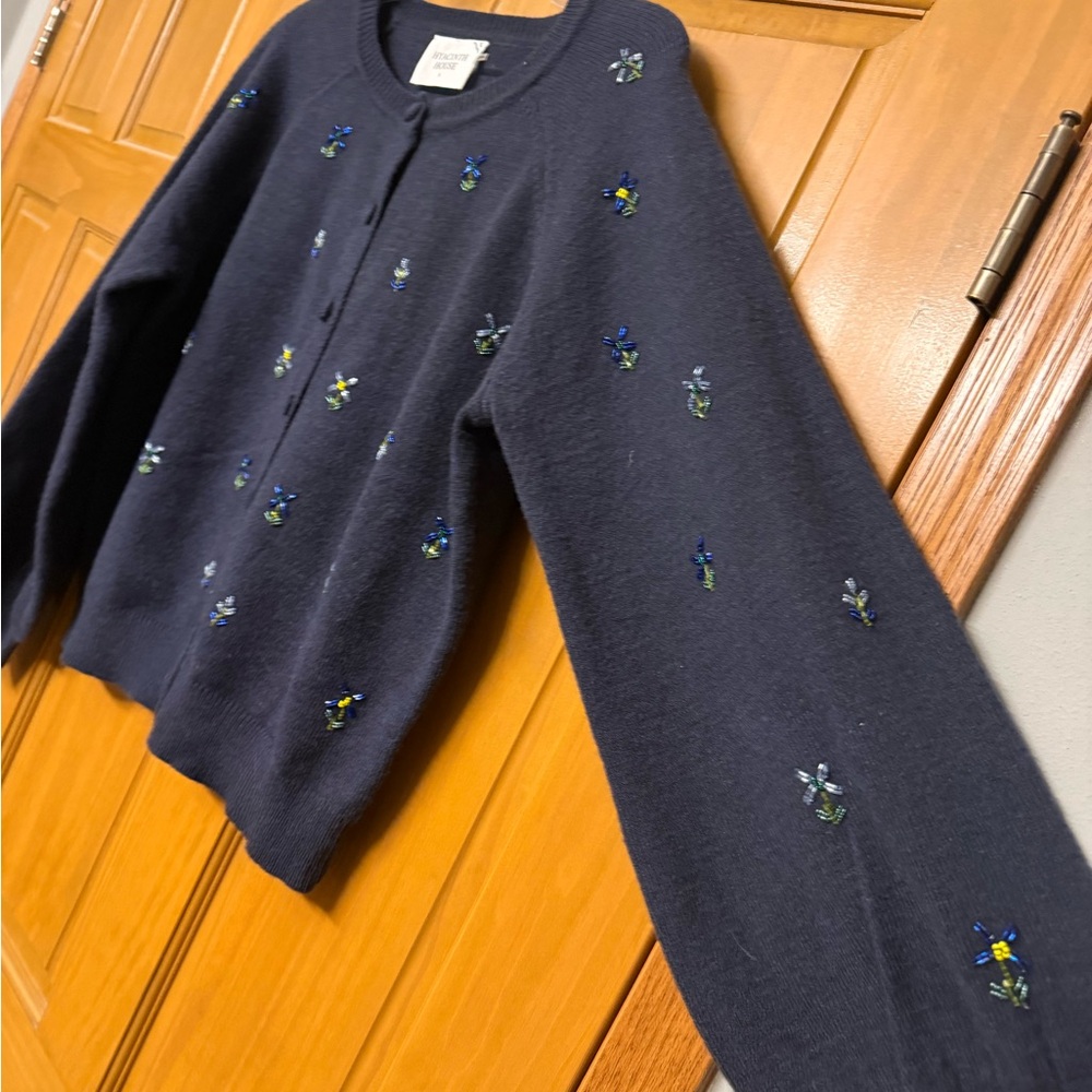 Chic Navy Blue beaded Elsie Cardigan by Hyacinth House (Tuckernuck) - Picture 4 of 7